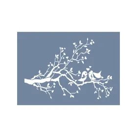 EHB24 Ağaçtaki Kuşlar Desen Stencil 25x35cm