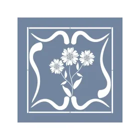 EHB29 Krizantem Çiçek Desen Stencil 20x20cm