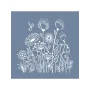 EHB31 Kır Çiçekleri Desen Stencil 20x20cm