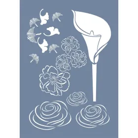 EHB34 Boru Çiçeği Desen Stencil 21x30cm