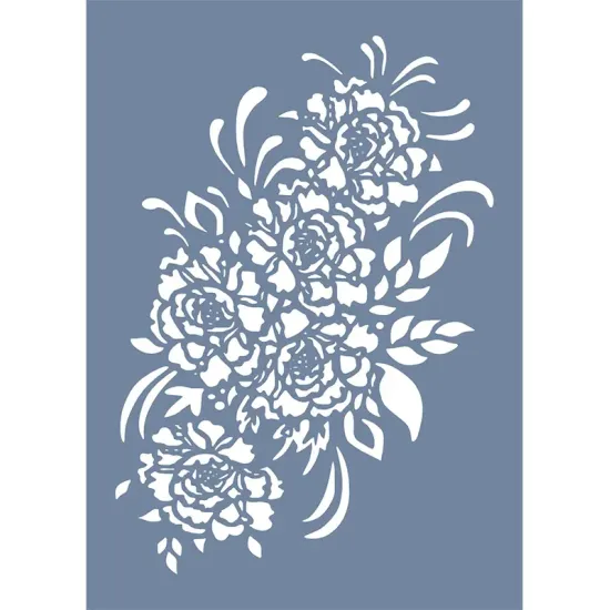 EHB35 Gül Buketi Desen Stencil 25x35cm