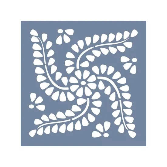 EHB36 Papatya Yaprak Desen Stencil 45x45cm