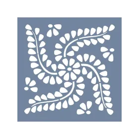 EHB36 Papatya Yaprak Desen Stencil 25x25cm