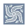 EHB36 Papatya Yaprak Desen Stencil 25x25cm