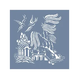 EHBÇ02 Japon Bahçesi Desen Stencil 45x45cm