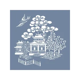 EHBÇ04 Japon Bahçesi Desen Stencil 45x45cm