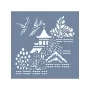 EHBÇ05 Japon Bahçesi Desen Stencil 45x45cm