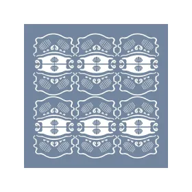 EHBL12 Blue Blanc Dama Desen Stencil 45x45cm