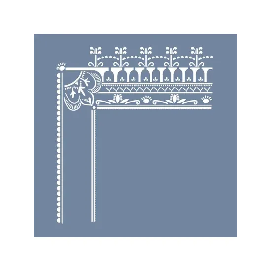 EHBR27 Köşe Bordür Stencil 45x45cm
