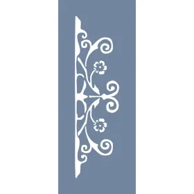 EHBR41 Çiçek Bordür Desen Stencil 10x25cm