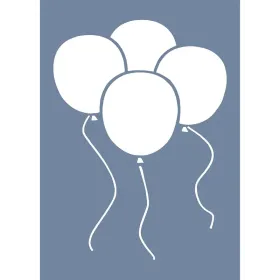 EHÇ13 Balon Desen Stencil 21x30cm