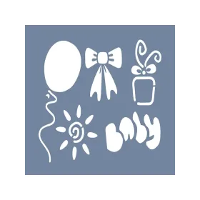 EHÇ14 Çocuk Odası Desen Stencil 60X60cm