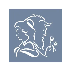 EHÇ19 Güzel ve Çirkin Desen Stencil 60x60cm