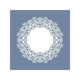 EHÇV04 Çiçek Çerçeve Desen Stencil 25x25cm