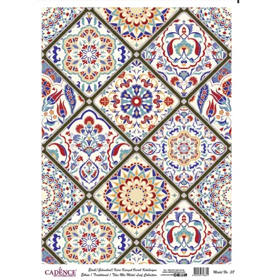 Desenli Varak Pirinç Dekopaj  Model 38 Gümüş