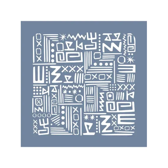 EHET05 Etnik Desen Stencil 60x60cm