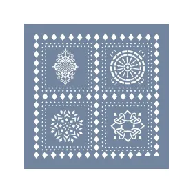 EHFY34 Fayans Desen Stencil 45x45cm