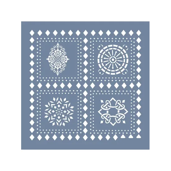 EHFY34 Fayans Desen Stencil 45x45cm