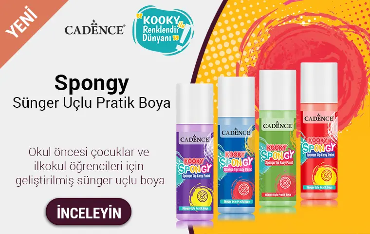 Cadence Kooky Spongy Sünger Uçlu Pratik Boyalar
