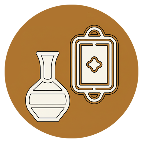 Polyester Vazo, Kase, Sunumluk